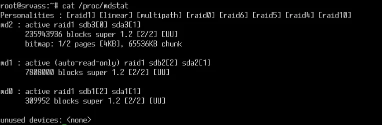 Stato mdstat